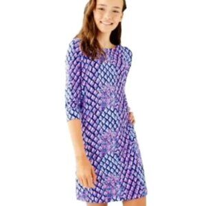 LILLY PULITZER Girls Sophie Dress UPF 50+ Toe in Pineapple pattern M & XL NWT